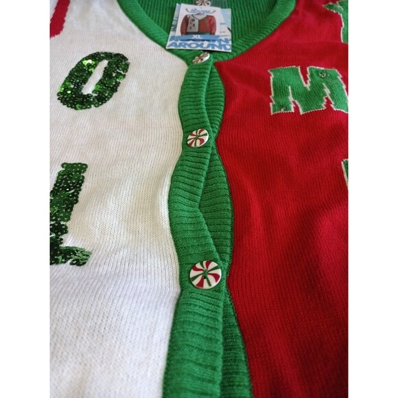 Rockin' Around Jolly XMAS Festive Christmas Sweater Size XL New with Tags - Picture 7 of 12